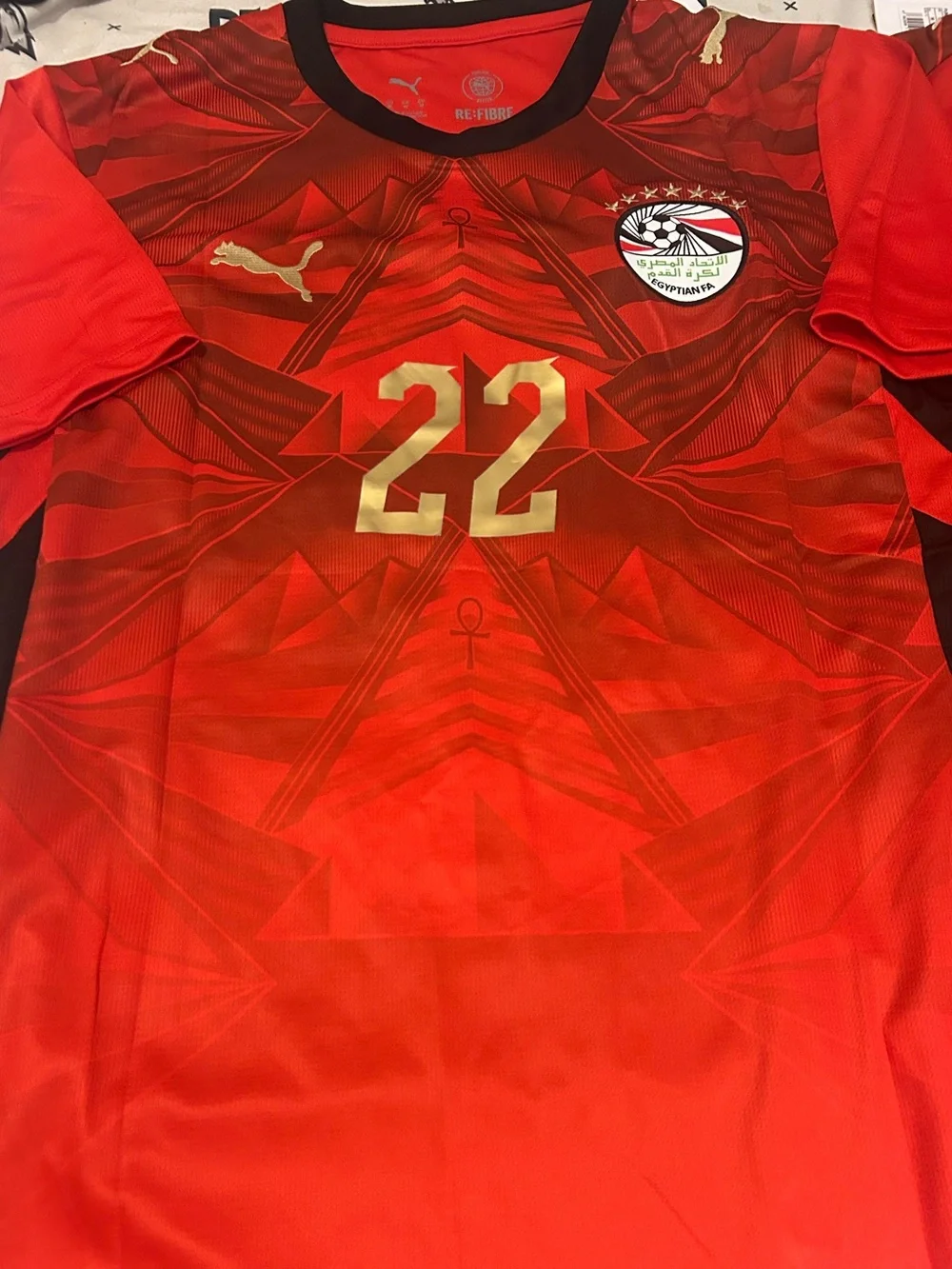 Puma EGYPT National Team OMAR MARMOUSH Men's JERSEY Red M,L,XL,2X New with tags - Picture 2 of 7